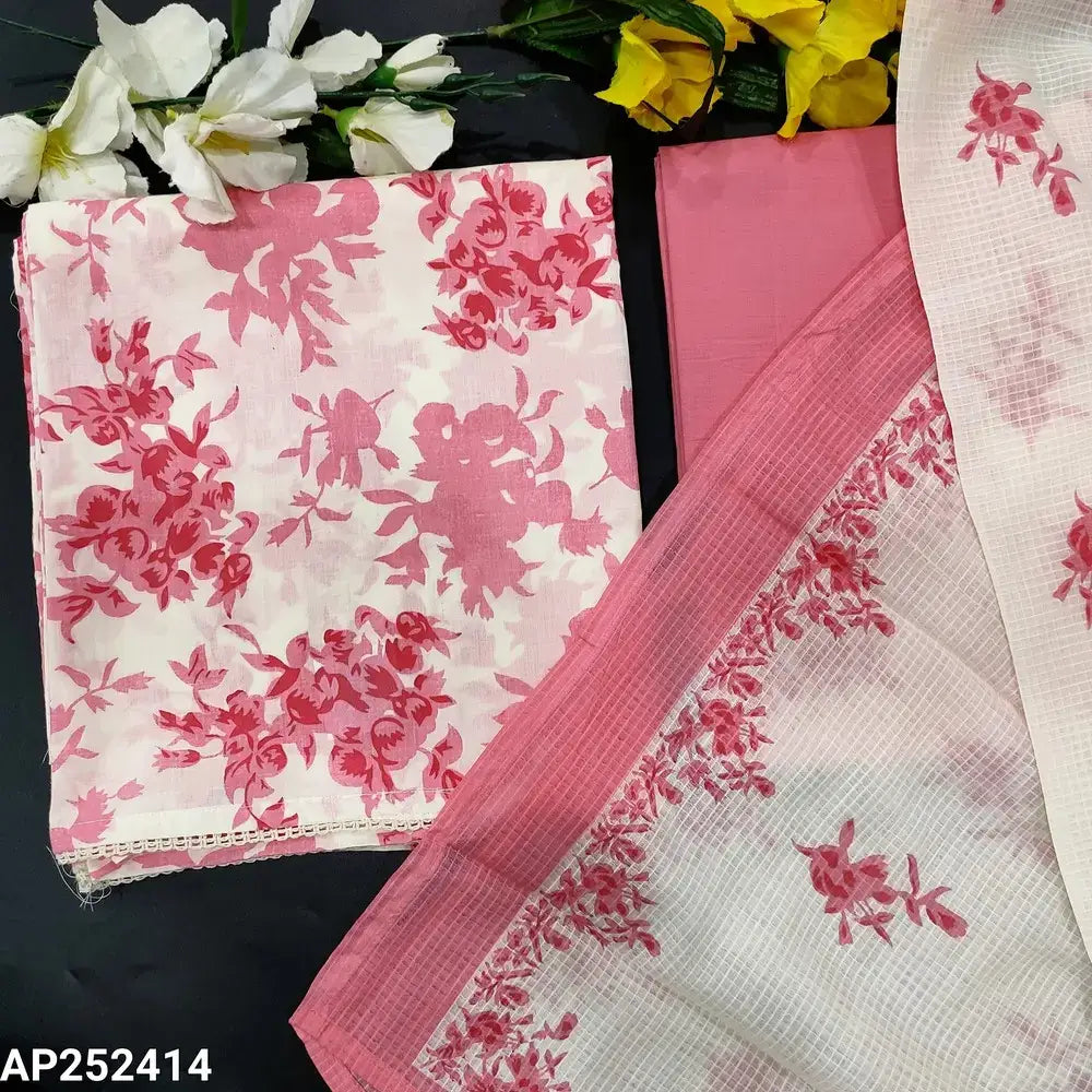 White floral printed soft cotton salwar material ap252414-Neidhal