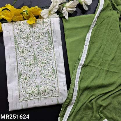 White ikat woven soft cotton salwar material mr251624-Neidhal