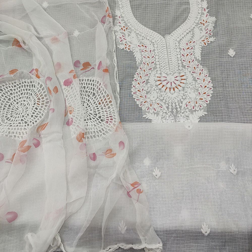 White kota salwar material ap251202-Neidhal
