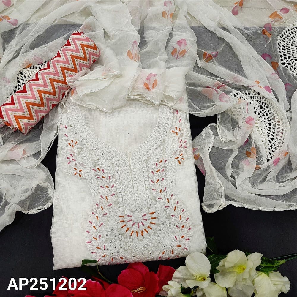 White kota salwar material ap251202-Neidhal