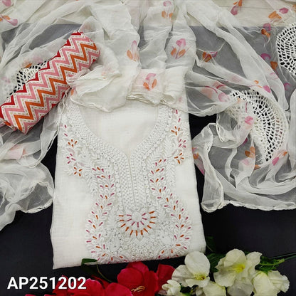 White kota salwar material ap251202-Neidhal