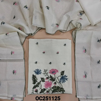 white kota silk cotton salwar material OC251125-Neidhal