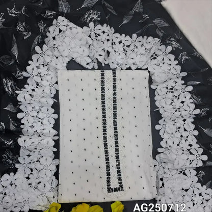 White maslin silk salwar material ag250712-Neidhal