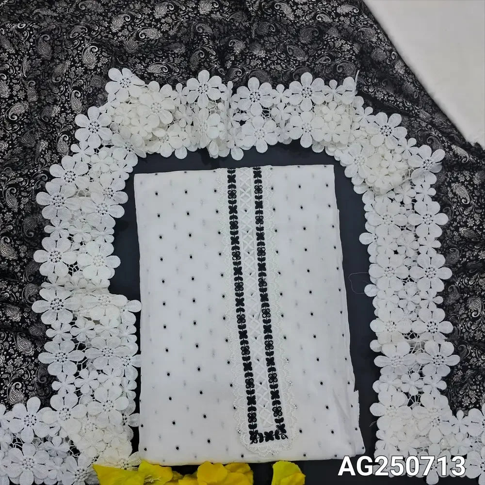 White maslin silk salwar material ag250713-Neidhal