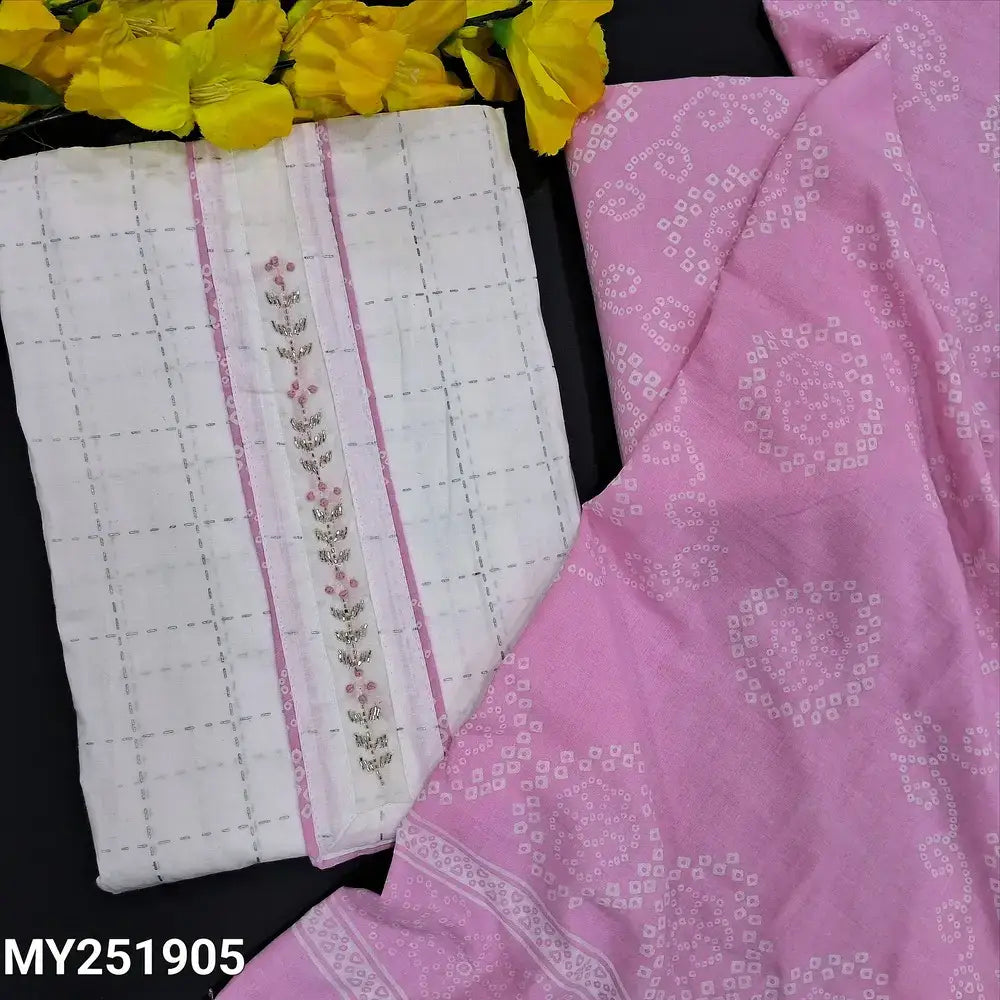 White printed soft cotton salwar material my251905-Neidhal