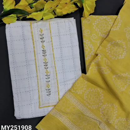 White printed soft cotton salwar material my251908-Neidhal