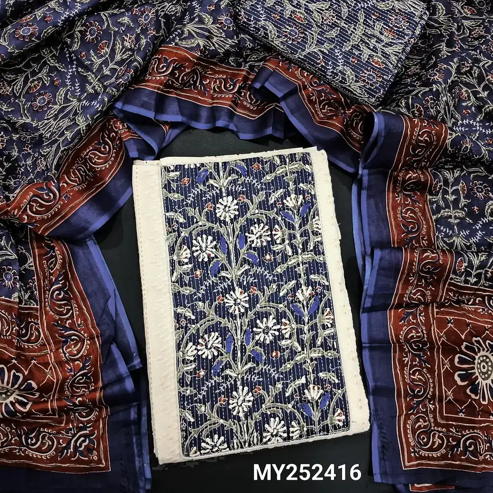 White schiffli embroidered cotton salwar material my252416-Neidhal