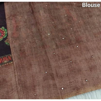 Wine purple onion pink slub silk cotton saree ns119-Neidhal