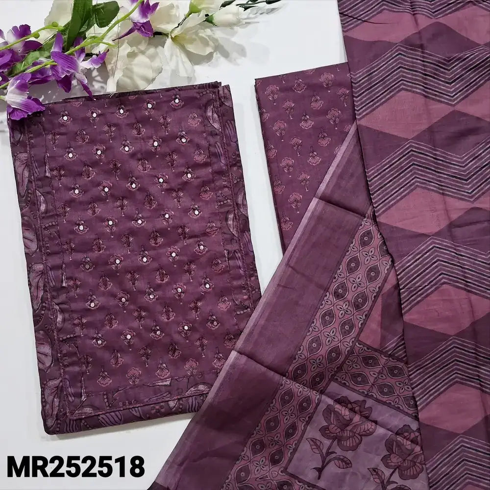 Wine purple printed cotton salwar material mr252518-Neidhal