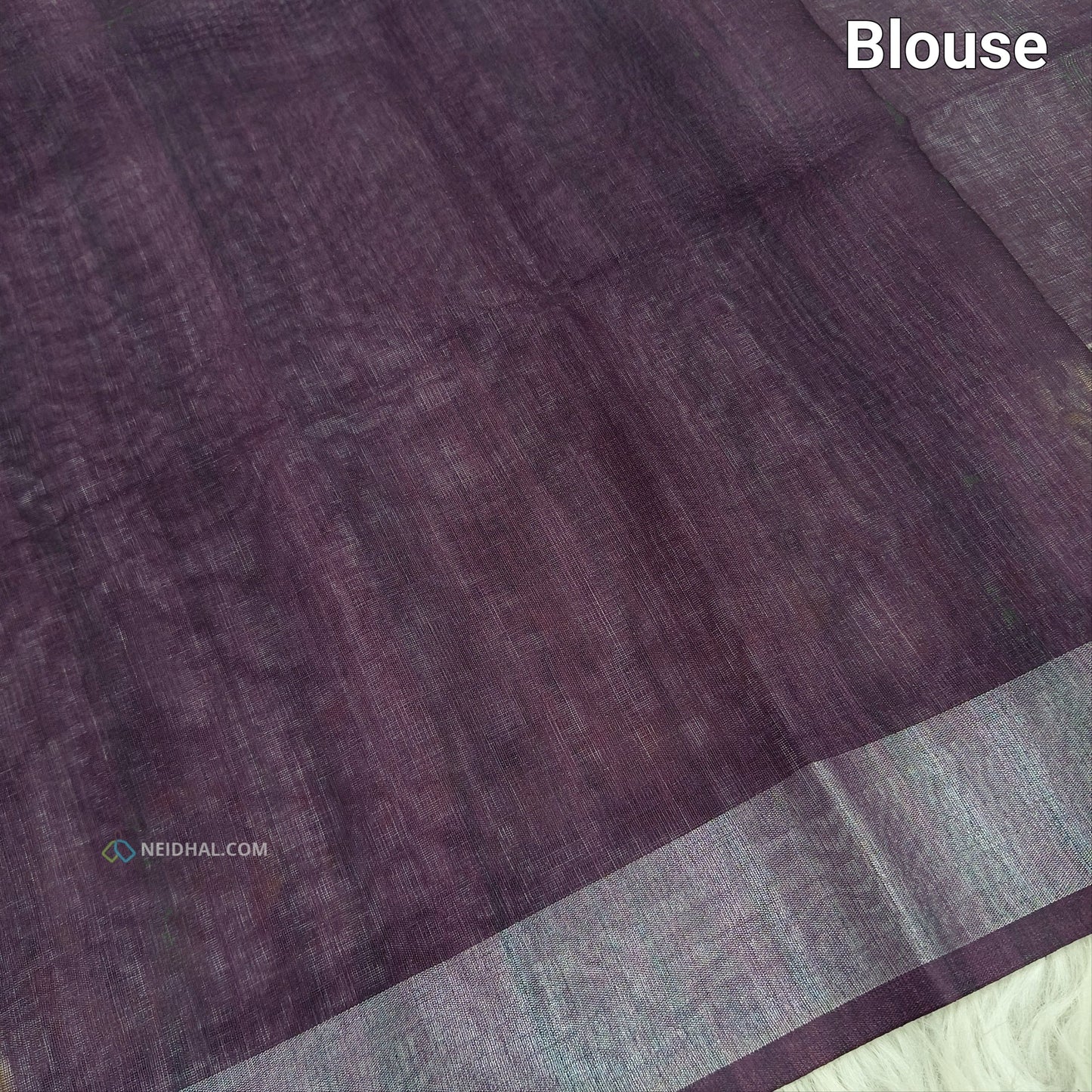 wine purple semi linen saree ns59-Neidhal