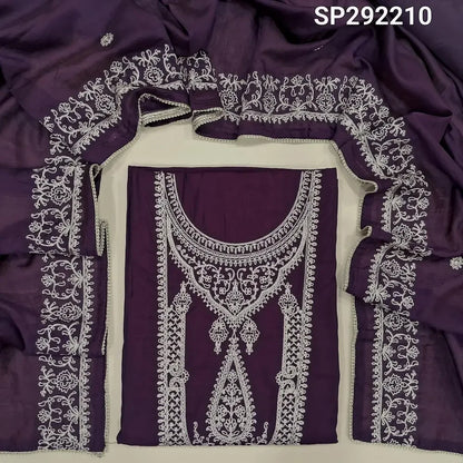 Wine purple silk cotton salwar material SP252210-Neidhal