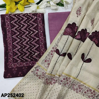 Wine purple soft cotton salwar material ap252402-Neidhal