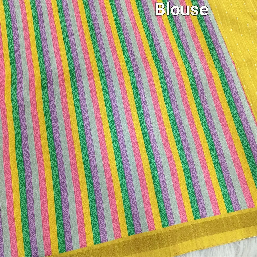 yellow digital printed fancy chappa silk saree ns122-Neidhal