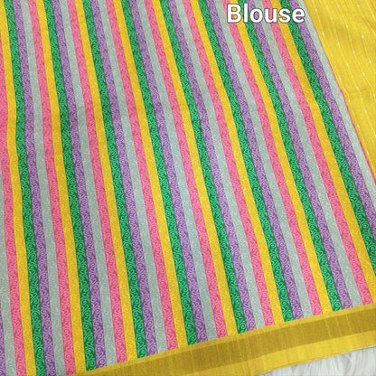 yellow digital printed fancy chappa silk saree ns122-Neidhal