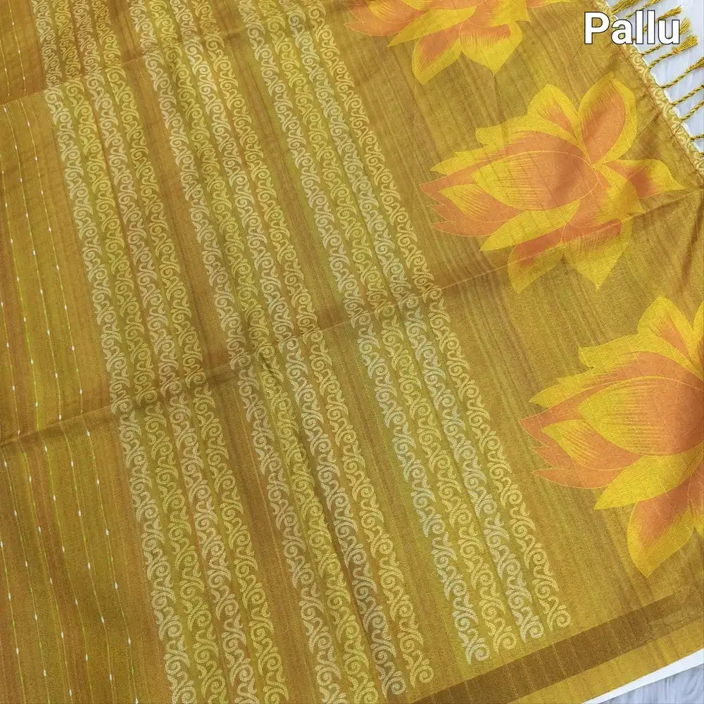 yellow digital printed fancy chappa silk saree ns122-Neidhal