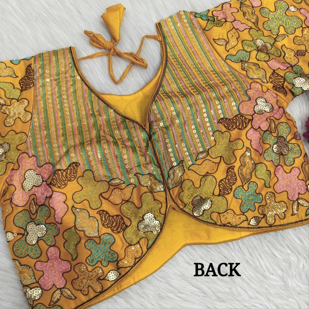 Yellow organza saree with zari borders ns182-Neidhal