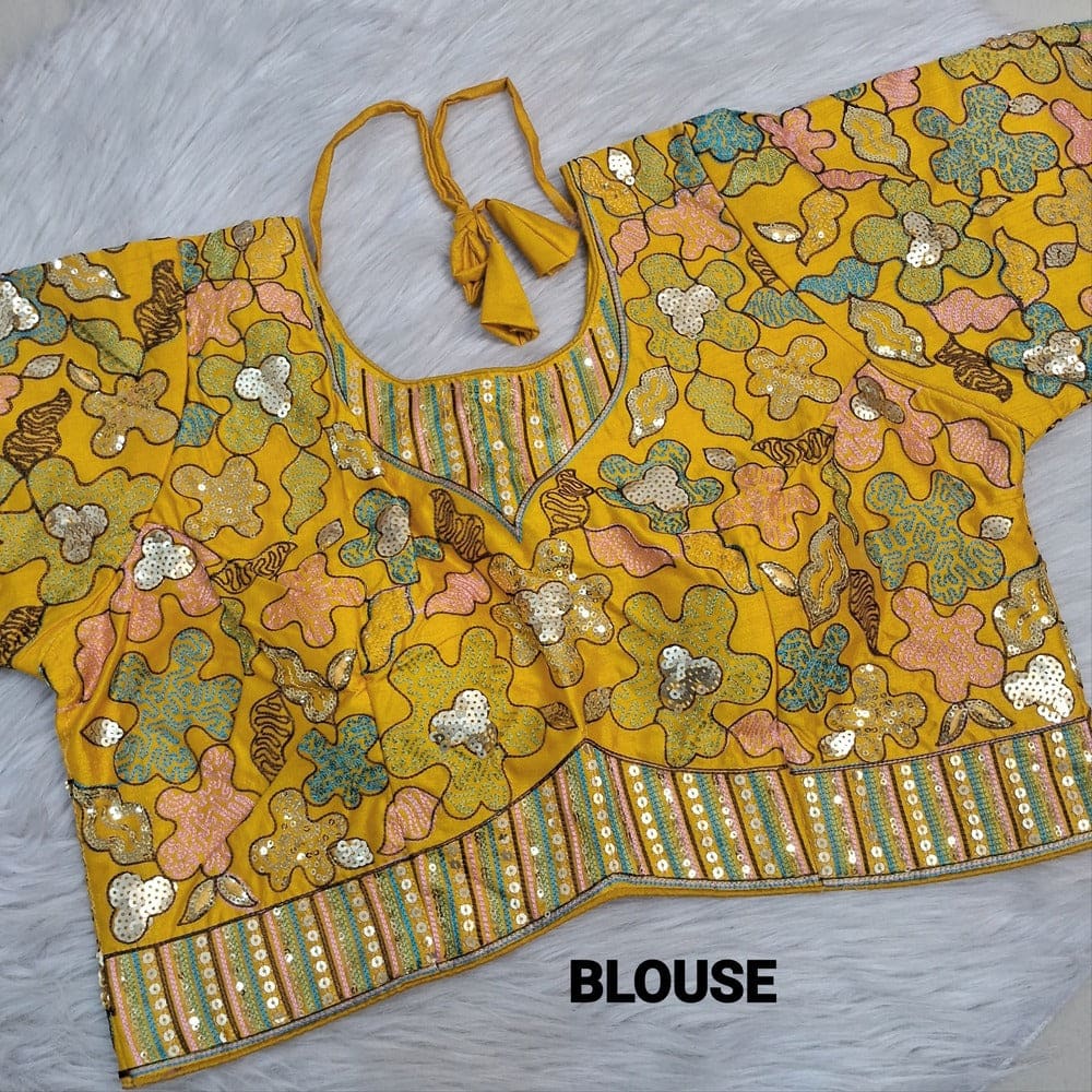 Yellow organza saree with zari borders ns182-Neidhal