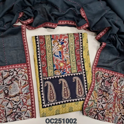 Yellow pure cotton salwar material OC251002-Neidhal