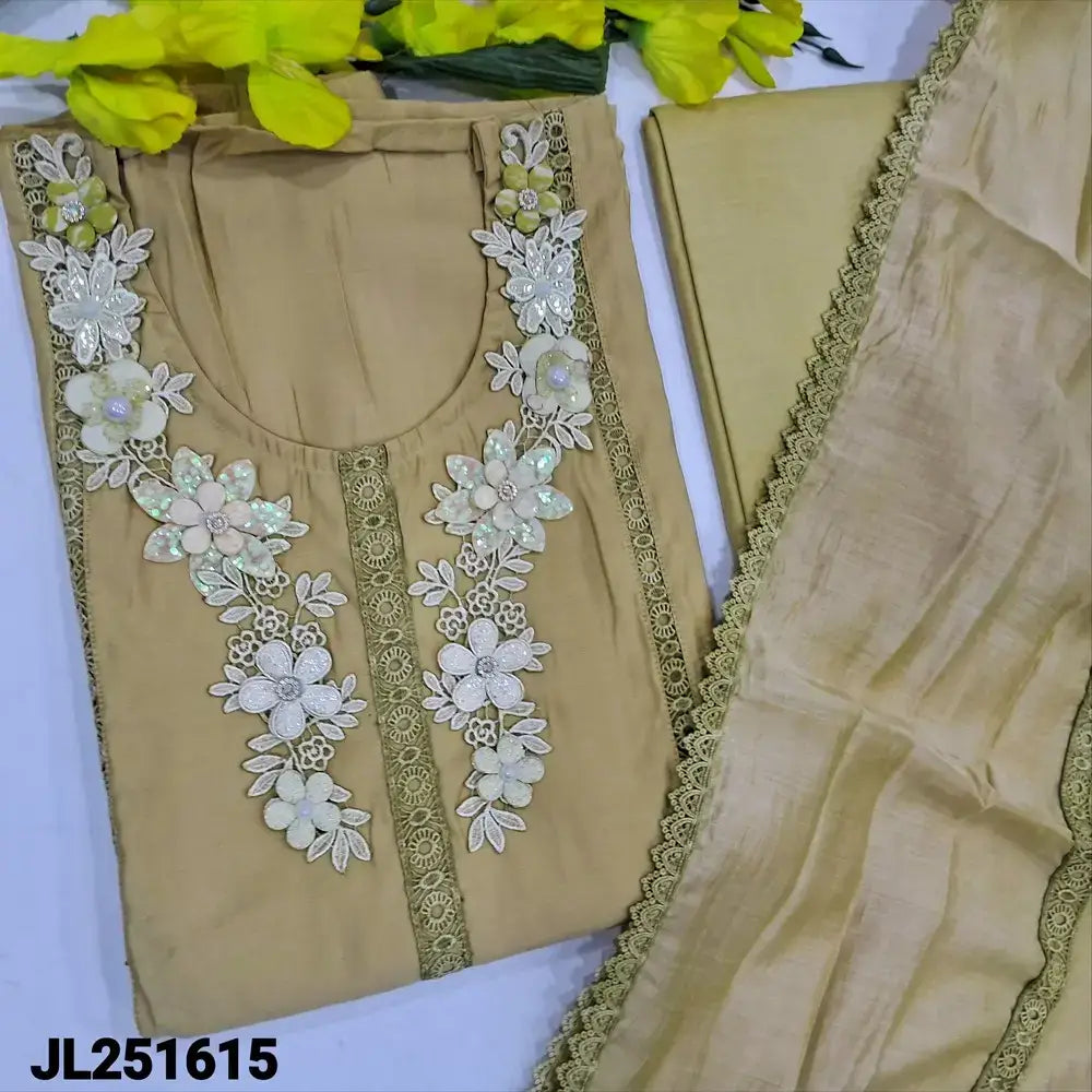 Yellowish green designer premium silk cotton salwar material jl251615-Neidhal
