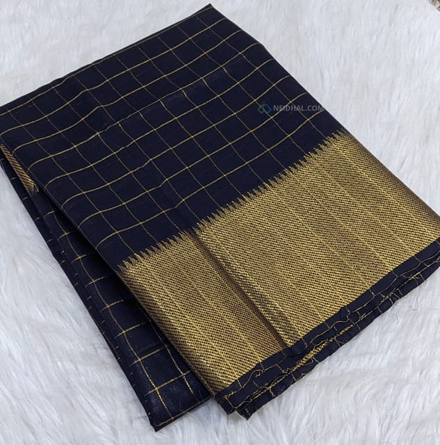 Buy Jainithish Collections Women's Silk Cotton Saree With Double Sided  Thread Pattern Border Handloom Saree,Grand Rich Pallu,Golden Jari Butta  Embedded(mango yellow) at Amazon.in