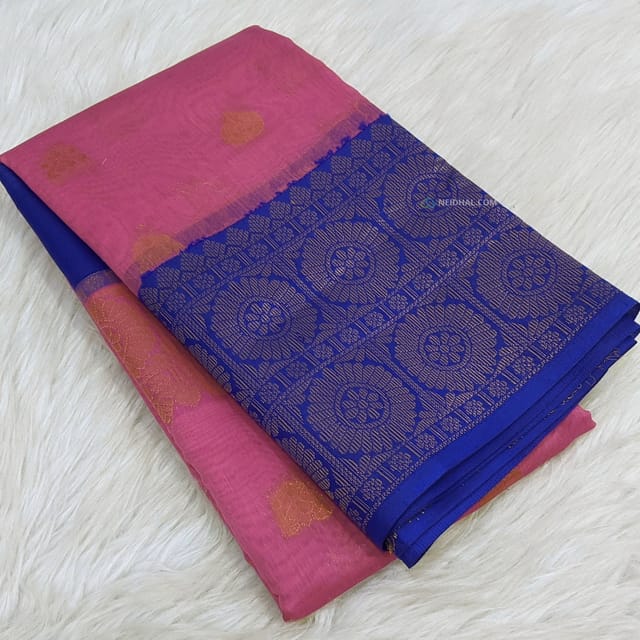 Buy Kuppadam Ready to Wear Silk Cotton Saree With Zari Border Online