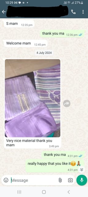 Very nice material thank you mam- Reviewed on 4 JULY -2024