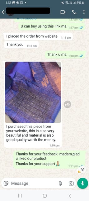 I purchased this piece from your website, this is also very beautiful and material is also good quality worth the money. - Reviewed on 27  OCT -2024