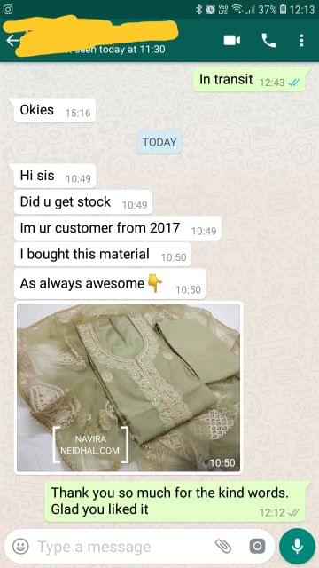 I am your customer from 2017.. I bought this material as always awesome   - Reviewed on 17-Jan-2019