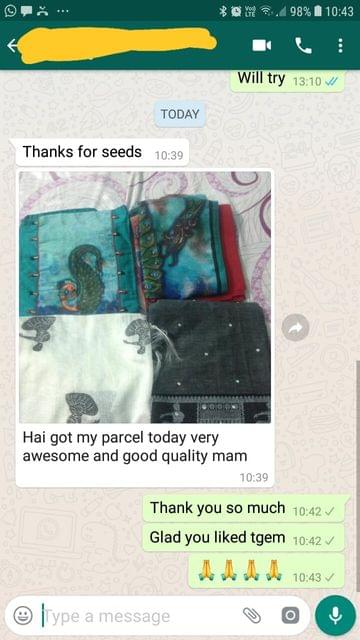 Thanks for seeds... Got the parcel... Today very awesome... Good quality. - Reviewed on 27-Feb-2019