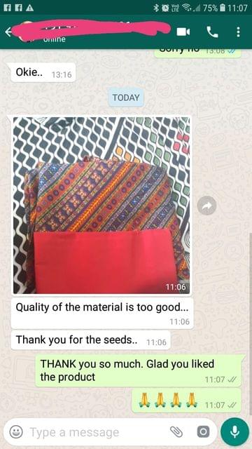 Quality of the material is too good... Thank you for the seeds. -Reviewed on 30-Mar-2019