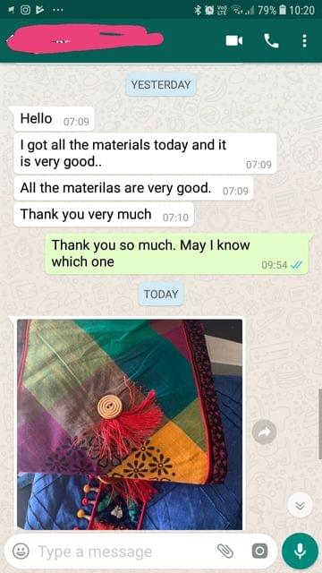 I got all the materials today... And it is very good... All the materials are very good... Thank you very much. -Reviewed on 11-April-2019